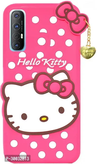 Coverblack Flexible Rubber Back Cover For Oppo Reno3 ProHello Kitty Pink-thumb2