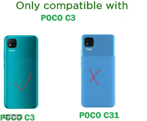 Coverblack Grip Case Rubber Back Cover For Poco Mzb07Rlin , Poco C 3Transparent Totu-thumb4