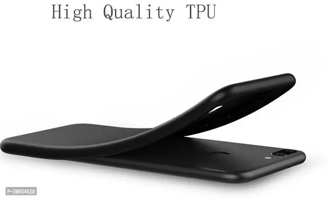 Coverblack Flexible Rubber Back Cover For Vivo 1806 , Vivo_V11Black-thumb2