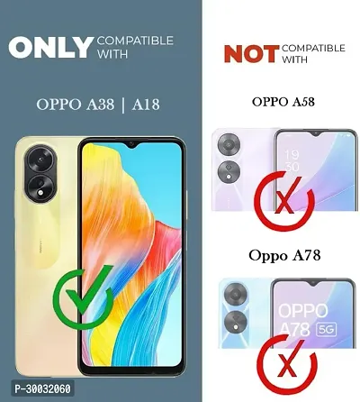 Coverblack Dual Protection Rubber Back Cover For Oppo A18Transparent-thumb4