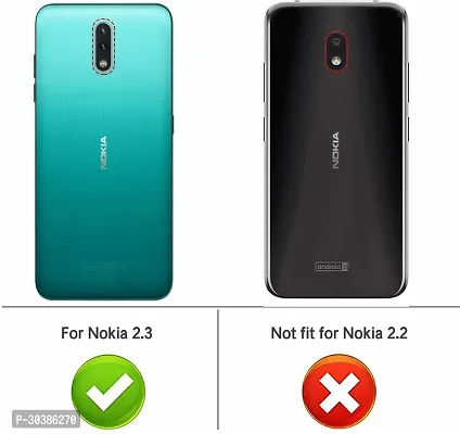 Coverblack Flexible Rubber Back Cover For Nokia 2.3Transparent-thumb3