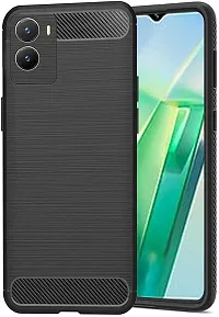 Coverblack Flexible Rubber Back Cover For Vivo Y16Black-thumb1