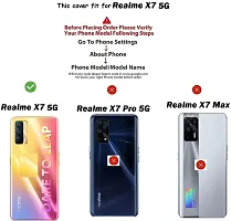 Coverblack Dual Protection Fiber Back Cover For Realme Rmx3092 , X7 5GNavy Blue-thumb2