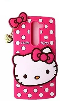 Coverblack Grip Case Rubber Back Cover For Motorola Moto G (4Th Gen)Hello Kitty Pink-thumb2