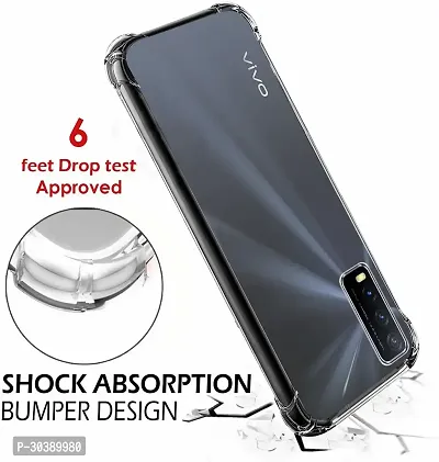 Coverblack Flexible Rubber Back Cover For Vivo V2029 , Vivo Y20Transparent Totu-thumb3