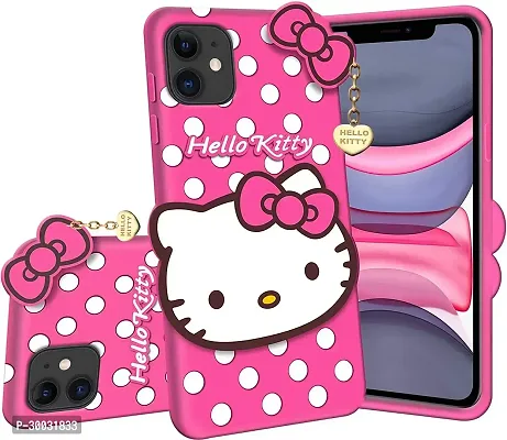 Coverblack Dual Protection Rubber Back Cover For Apple Iphone X1 (2019) (Iphone 11)Hello Kitty Pink-thumb2