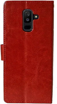 Coverblack Grip Case Artificial Leather,Rubber Flip Cover For SamsungS9 + Smg965FVintage Red-thumb1