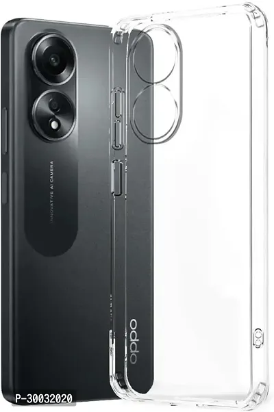 Coverblack Shock Proof Rubber Back Cover For Oppo A38Transparent-thumb0