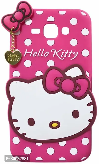 Coverblack Flexible Rubber Back Cover For Samsung Galaxy CoreHello Kitty Pink-thumb0