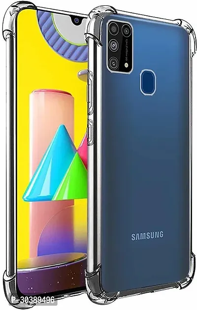 Coverblack Shock Proof Rubber Back Cover For Samsung Galaxy M30S ,Galaxy M31Transparent-thumb0