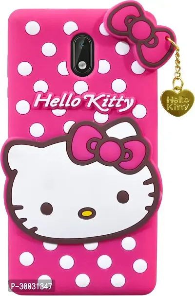 Coverblack Dual Protection Rubber Back Cover For Nokia 3Pink Hello Kitty-thumb0