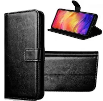 Coverblack Grip Case Artificial Leather Flip Cover For Gionee F103 ProVintage Jet Black-thumb1