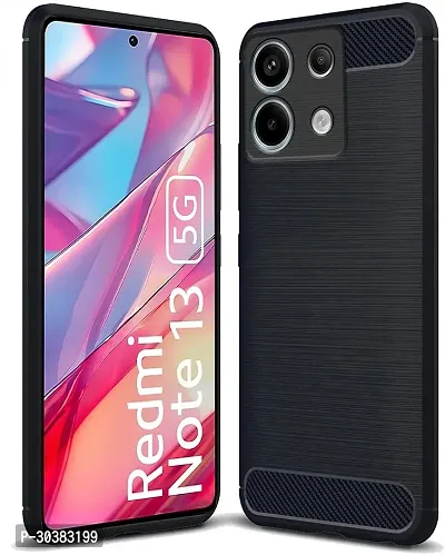 Coverblack Flexible Rubber Back Cover For Redmi Note 13 5GBlack-thumb2