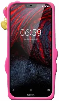 Coverblack Flexible Rubber Back Cover For Nokia 6.1 PlusPink-thumb4