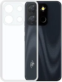 Coverblack Grip Case Rubber Back Cover For Itel A05STransparent-thumb1