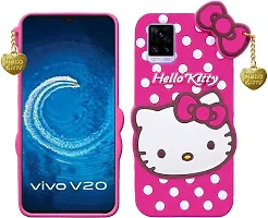 Coverblack Flexible Rubber Back Cover For Vivo V2025Vivo V20Pink, White-thumb1