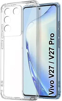 Coverblack Dual Protection Rubber Back Cover For Vivo V2246 , Vivo_V27 5GTransparent Totu-thumb1