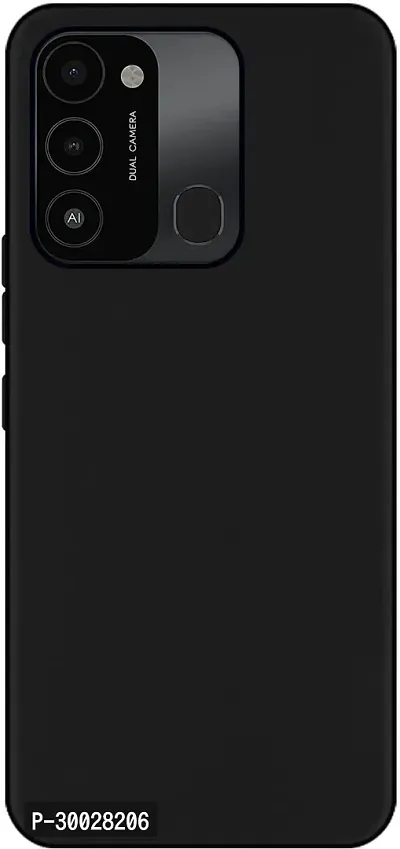 Coverblack Dual Protection Silicon Back Cover For Tecno Spark 8CBlack-thumb2