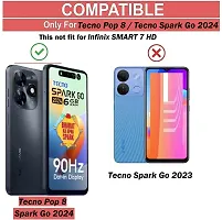 Coverblack Dual Protection Artificial Leather,Rubber Flip Cover For Spark Go 2024 ,Tecno Pop8Gravity Black-thumb3