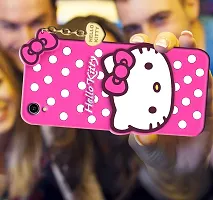 Coverblack Flexible Rubber Back Cover For Vivo Y91I , Vivo Y90 ,90CCute 3D Hello Kitty Soft Tpu Case Girls Case Baby Pink-thumb3