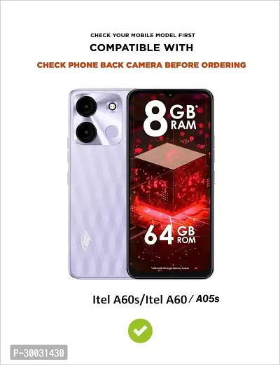 Coverblack Grip Case Rubber Back Cover For Itel A60 , A60STransparent-thumb4