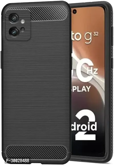 Coverblack Dual Protection Rubber Back Cover For Motorola G32Black-thumb2