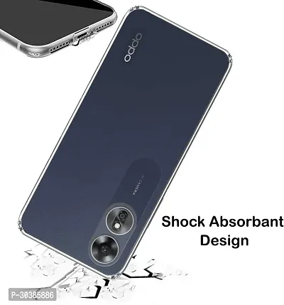 Coverblack Flexible Rubber Back Cover For Oppo A17Transparent-thumb4