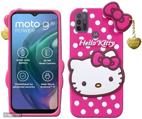 Coverblack Dual Protection Silicon Back Cover For Motorola Moto G10 PowerAttactive Pink