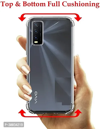 Coverblack Dual Protection Rubber Back Cover For Vivo Y12S2021 EdiTransparent Totu-thumb4