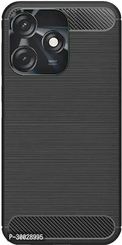 Coverblack Grip Case Rubber Back Cover For Tecno Ki5K , Spark 10CBlack-thumb2