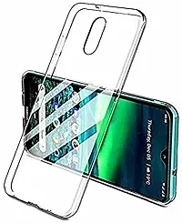 Coverblack Flexible Rubber Back Cover For Nokia 2.3Transparent-thumb1