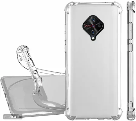 Coverblack Grip Case Rubber Back Cover For Vivo S1 ProTransparent-thumb3