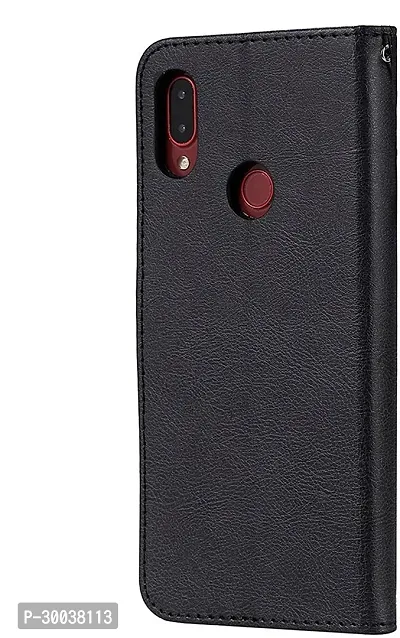 Coverblack Grip Case Artificial Leather,Rubber Flip Cover For Asus Zenfone Max Pro M1Vintage Jet Black-thumb5