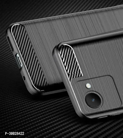 Coverblack Dual Protection Rubber Back Cover For Itel P40+Black-thumb5