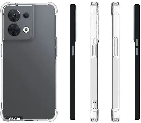 Coverblack Flexible Rubber Back Cover For Oppo Reno8 5GTransparent-thumb2