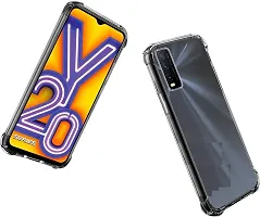 Coverblack Flexible Rubber Back Cover For Vivo Y20 , Y12S , Y20A , Y20G , Y20ITransparent Totu-thumb2