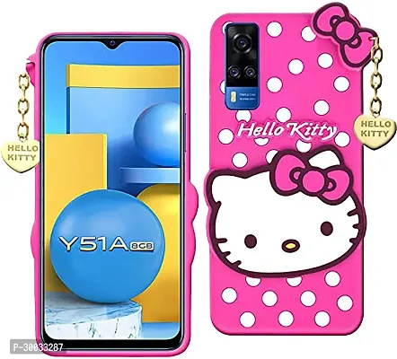 Coverblack Shock Proof Rubber Back Cover For Vivo Y31Pink, White