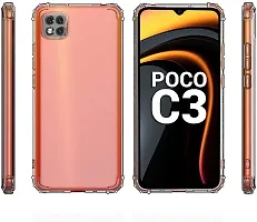 Coverblack Matte Finish Rubber Back Cover For Poco C3Transparent-thumb1