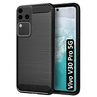 Coverblack Silicone Hybrid Matte Rubber Case Back Cover For Vivo V30 Pro 5GBlack-thumb1