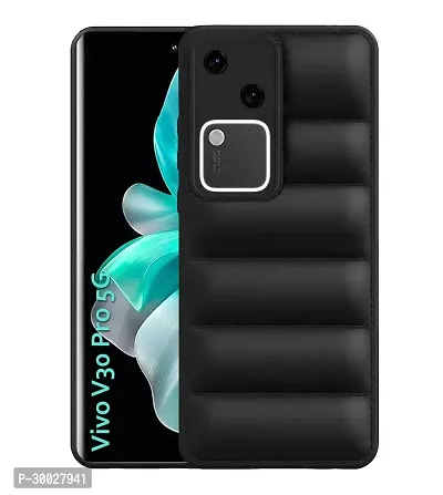 Coverblack Matte Soft Case | Liquid Silicon Puff Case Back Cover For Vivo V2318 , Vivo V305GBlack-thumb0