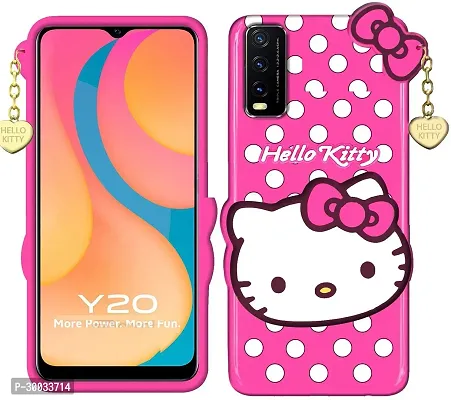 Coverblack Flexible Rubber Back Cover For Vivo V2038 , Vivo Y20SPink-thumb2