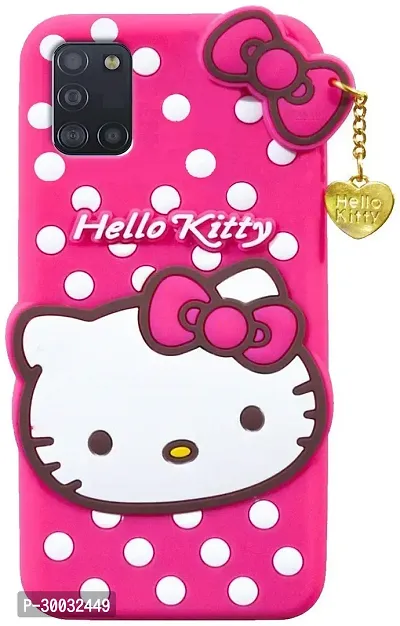 Coverblack Flexible Rubber Back Cover For Oppo A92Hello Kitty Pink-thumb0