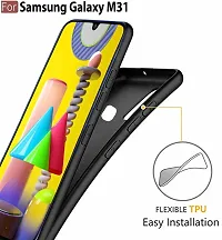 Coverblack Dual Protection Rubber Back Cover For Samsung Galaxy M31 Smm315FBlack Tpu-thumb3