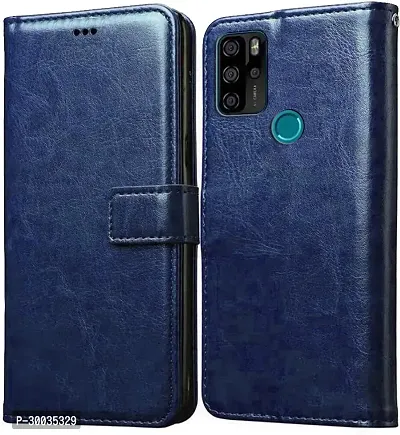 Coverblack Matte Finish Artificial Leather,Silicon Flip Cover For Micromax In Note 1E7746Aegean Blue-thumb2