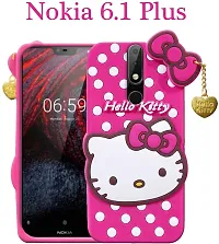 Coverblack Flexible Rubber Back Cover For Nokia 6.1 PlusPink-thumb1