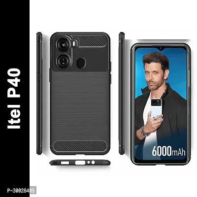 Coverblack Magnetic Case Rubber Back Cover For Itel P662L , Itel P40 (6.6 Inch)Black-thumb0