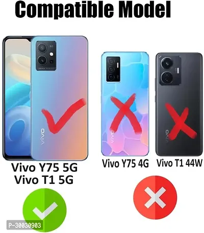 Coverblack Dual Protection Silicon Back Cover For Vivo V2142 , Vivo_Y75 5GTransparent Totu-thumb4