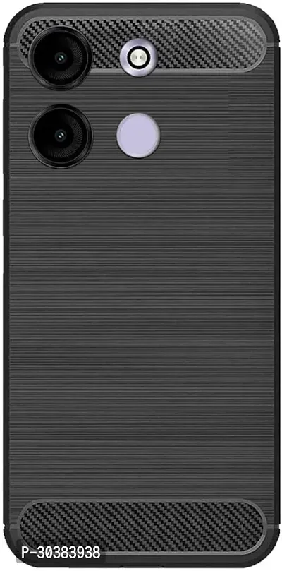 Coverblack Flexible Rubber Back Cover For Itel A60 , A60SBlack-thumb0