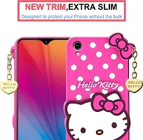 Coverblack Flexible Rubber Back Cover For Vivo Y91I , Vivo Y90 ,90CCute 3D Hello Kitty Soft Tpu Case Girls Case Baby Pink-thumb1