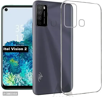 Coverblack Shock Proof Rubber Back Cover For Itel Vision 2Transparent-thumb2